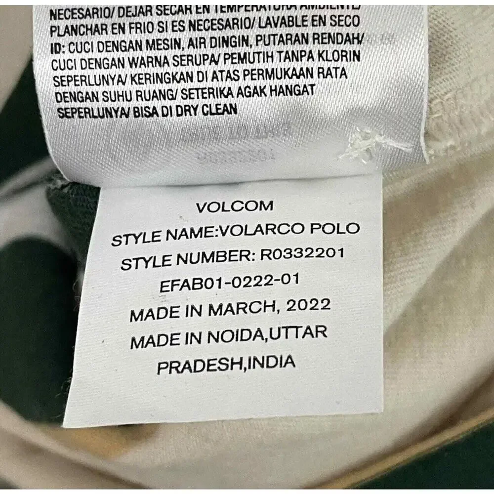 Volcom Girls Small Rugby Polo Shirt 7/8 Striped Long Sleeve NWT Beige - Picture 13 of 15